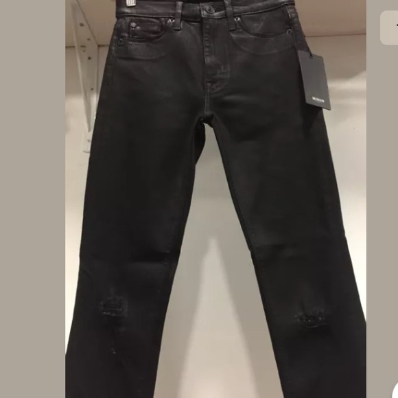 $205 NWT HUDSON high waist Barbara super skinny 10” front rise wax WH407TEN - Picture 7 of 8